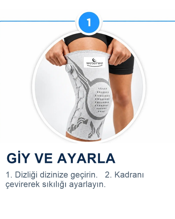 Ayarlanabilir Kadranlı Dizlik – Diz Kapağı Destek Pedli